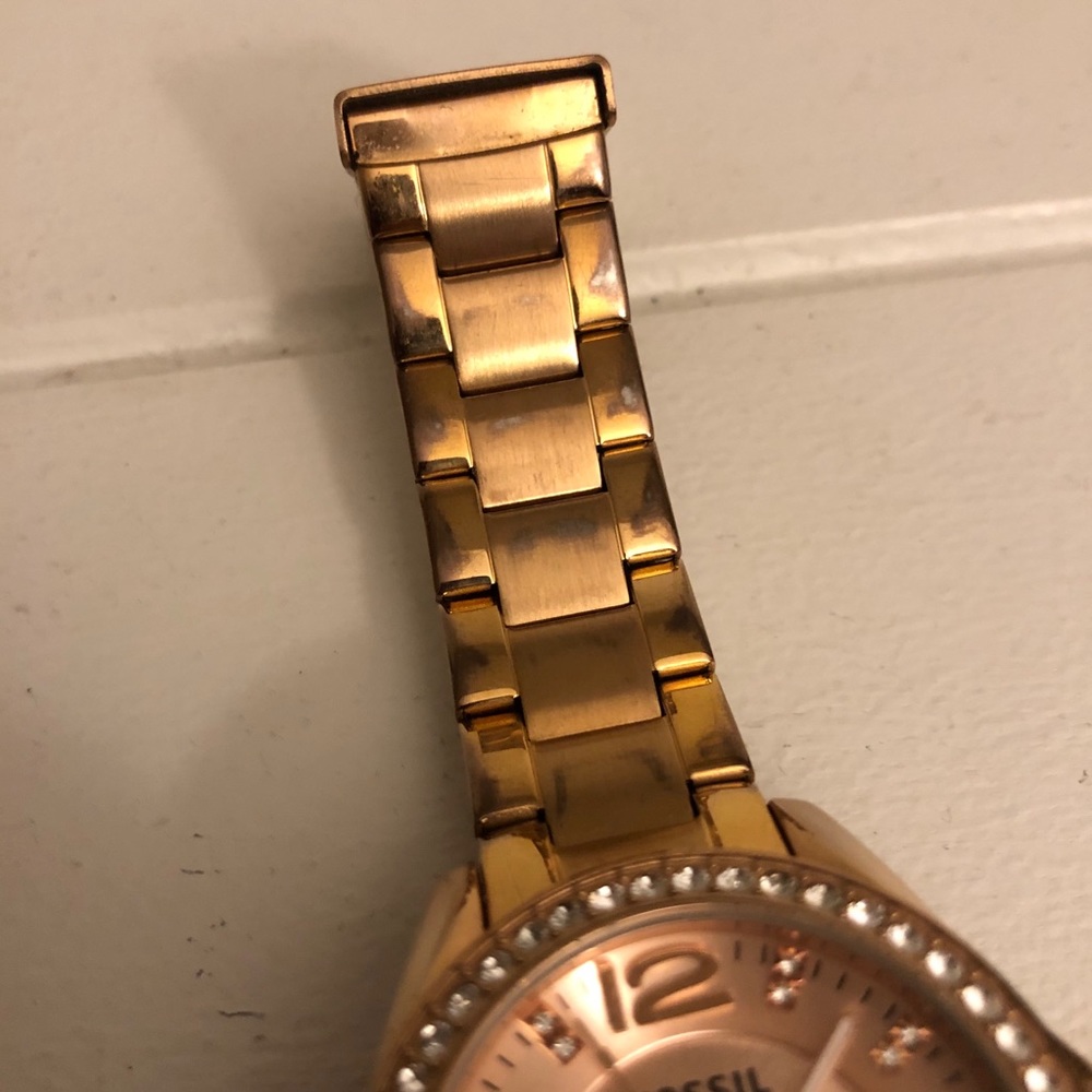 Fossil Rosegold Riley Rhinestones Women’s Watch - Picture 4 of 7